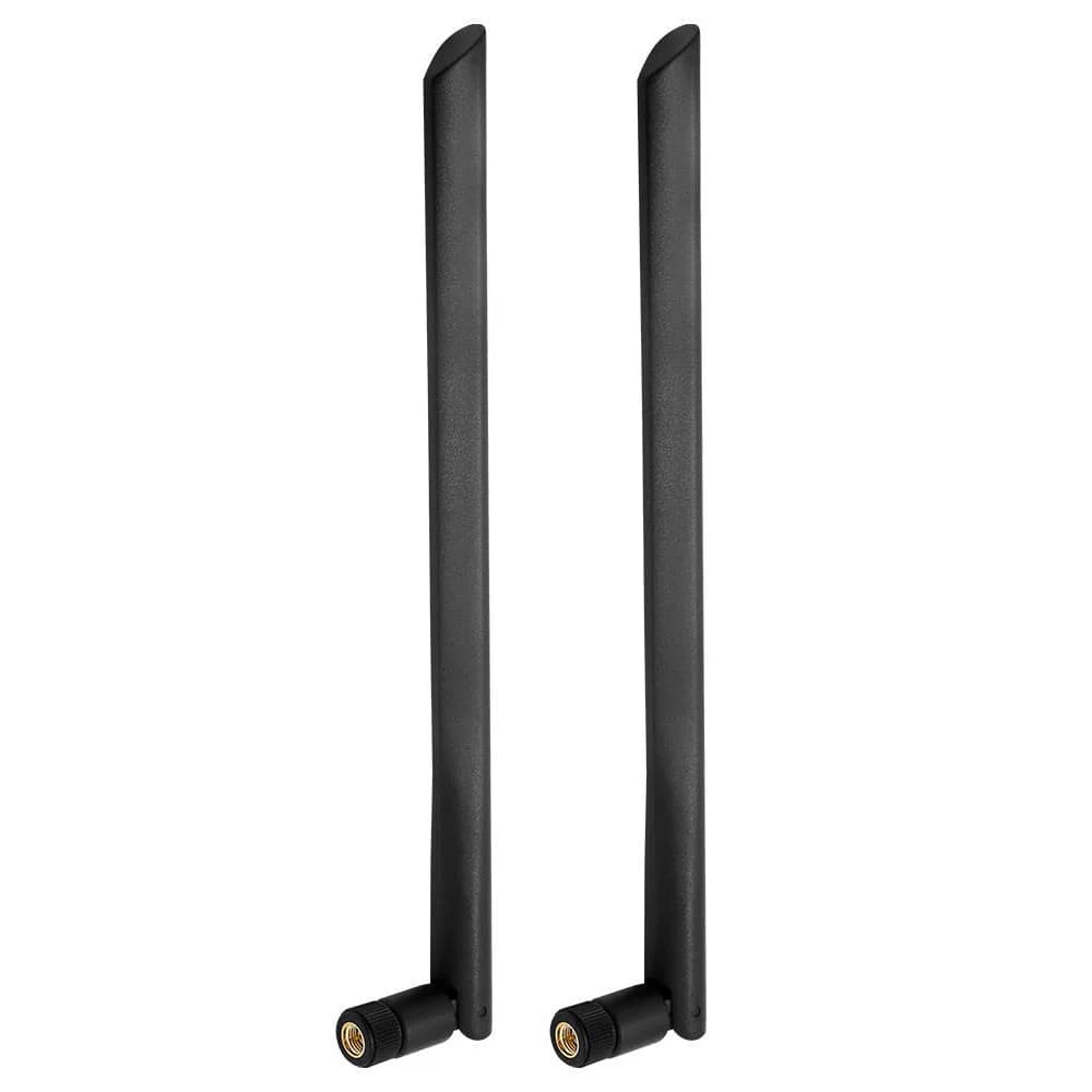 2pcs Dual Band WIFI Antenna 10dBi 2.4G 5G 5.8G SMA Male Amplifier WLAN Router Singal Booster