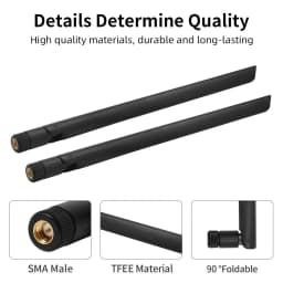 2pcs Dual Band WIFI Antenna 10dBi 2.4G 5G 5.8G SMA Male Amplifier WLAN Router Singal Booster
