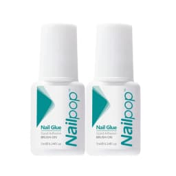 Nailpop Fast Dry Nail Glue with Brush Nail Art Tips Glitter Acrylic Decoration Nail Art Tools Manicure Accessories 2pcs