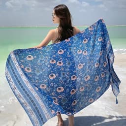 Design Brand Women Scarf Sunscreen Cotton Shawls Dual-Use Summer Autumn Long Scarves Seaside Holiday Beach Towel Beachwear Veils
