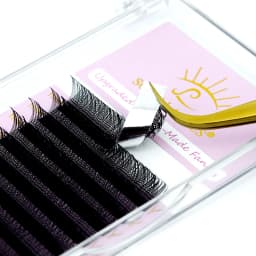 SONG LASHES New Premade Fans YY Shape Black Brown Eyelash Extension Two Tips C/D Curl High Quality Fans