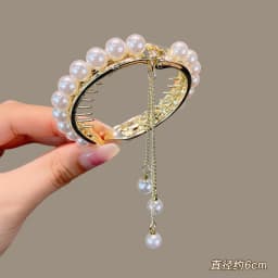 New Women Elegant Luxury Rhinestone Tassel Ponytail Hair Claws Lady Sweet Meatball Hair Clips Headband Fashion Hair Accessories