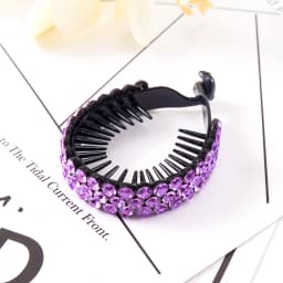 New Women Elegant Luxury Rhinestone Tassel Ponytail Hair Claws Lady Sweet Meatball Hair Clips Headband Fashion Hair Accessories