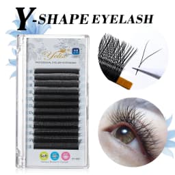 Yelix Y Shape Eyelashes 0.03/0.05/0.07 Eyelash Extension YY Lashes Natural Soft Individual Eyelashes Premade Fans