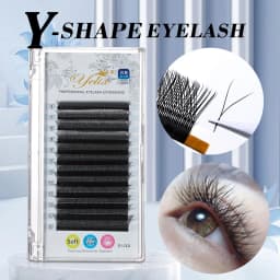 Yelix Y Shape Eyelashes 0.03/0.05/0.07 Eyelash Extension YY Lashes Natural Soft Individual Eyelashes Premade Fans