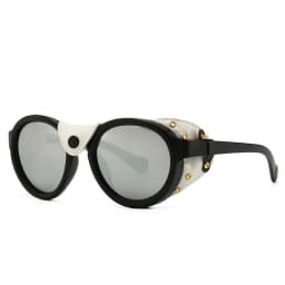 46311 Steam Punk Oval Windproof Goggle Sunglasses Vintage Men Women Shades UV400 Vintage Glasses