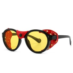 46311 Steam Punk Oval Windproof Goggle Sunglasses Vintage Men Women Shades UV400 Vintage Glasses