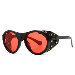 46311 Steam Punk Oval Windproof Goggle Sunglasses Vintage Men Women Shades UV400 Vintage Glasses