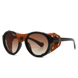 46311 Steam Punk Oval Windproof Goggle Sunglasses Vintage Men Women Shades UV400 Vintage Glasses