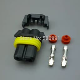 shhworldsea 2sets 2pin waterproof 9006 H11 9005 HB3 HB4 Headlight Fog Light Connector Plug Cable Socket Connector Repair Kit