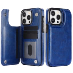 Wallet Double Button Flip Leather Case For Samsung Galaxy S25 Edge S24 Plus S23 S22 Ultra S21/S20 FE A16 A17 A26 A35 A36 A55 A56