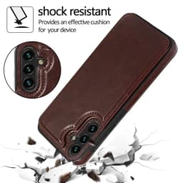 Wallet Double Button Flip Leather Case For Samsung Galaxy S25 Edge S24 Plus S23 S22 Ultra S21/S20 FE A16 A17 A26 A35 A36 A55 A56