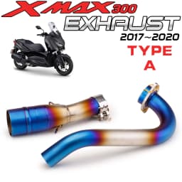 For X MAX 300 XMAX300 XMAX 250 XMAX250 2017 2018 2019 2020 2021 Middle Link Pipe full system Fit All 51mm Exhaust Muffler