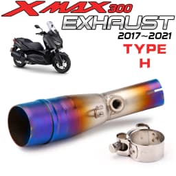 For X MAX 300 XMAX300 XMAX 250 XMAX250 2017 2018 2019 2020 2021 Middle Link Pipe full system Fit All 51mm Exhaust Muffler