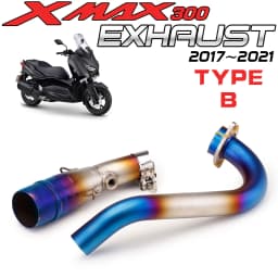 For X MAX 300 XMAX300 XMAX 250 XMAX250 2017 2018 2019 2020 2021 Middle Link Pipe full system Fit All 51mm Exhaust Muffler