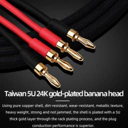 A Pair HIFI Speaker Cable Pure Copper with Silver-Plated Nerve Cable Main Speaker Surround Sound Connection Dedicated Cable
