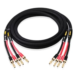 A Pair HIFI Speaker Cable Pure Copper with Silver-Plated Nerve Cable Main Speaker Surround Sound Connection Dedicated Cable