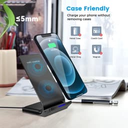 30W Qi Wireless Charger Stand Fast Charging Dock Station For Samsung S20 S10 Xiaomi iPhone 12 11 Pro X XS Max XR 8 Phone Holder