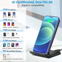 30W Qi Wireless Charger Stand Fast Charging Dock Station For Samsung S20 S10 Xiaomi iPhone 12 11 Pro X XS Max XR 8 Phone Holder