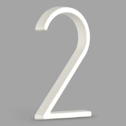 1pc 125mm Floating House Number Outdoor 5 inch White Aluminum Alloy Apartment Door Numbers Mailbox Address Sign #0-9 With Screws