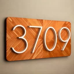 1pc 125mm Floating House Number Outdoor 5 inch White Aluminum Alloy Apartment Door Numbers Mailbox Address Sign #0-9 With Screws