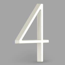 1pc 125mm Floating House Number Outdoor 5 inch White Aluminum Alloy Apartment Door Numbers Mailbox Address Sign #0-9 With Screws