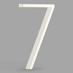 1pc 125mm Floating House Number Outdoor 5 inch White Aluminum Alloy Apartment Door Numbers Mailbox Address Sign #0-9 With Screws