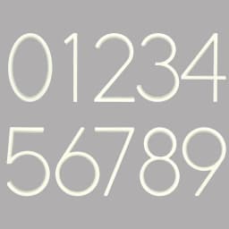 1pc 125mm Floating House Number Outdoor 5 inch White Aluminum Alloy Apartment Door Numbers Mailbox Address Sign #0-9 With Screws