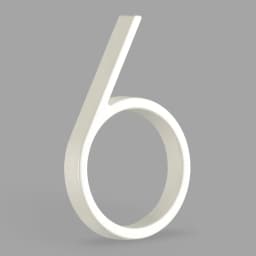 1pc 125mm Floating House Number Outdoor 5 inch White Aluminum Alloy Apartment Door Numbers Mailbox Address Sign #0-9 With Screws