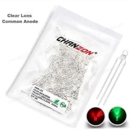 100 Pcs 3mm Led Diode Bicolor Two Color Red Green Blue Commmon Anode Cathode 2V 3V 20mA F3 Light Emitting Lamp Blub For DIY PCB