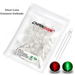 100 Pcs 3mm Led Diode Bicolor Two Color Red Green Blue Commmon Anode Cathode 2V 3V 20mA F3 Light Emitting Lamp Blub For DIY PCB
