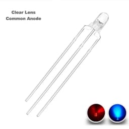100 Pcs 3mm Led Diode Bicolor Two Color Red Green Blue Commmon Anode Cathode 2V 3V 20mA F3 Light Emitting Lamp Blub For DIY PCB