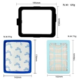 Fit For Philips PowerPro Expert CP0616 FC9728 FC9730 FC9731 FC9732 FC9733 FC9734 FC9735 Washable Inlet Filter and Exhaust Filter