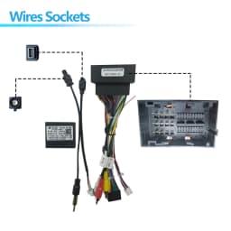Car Audio DVD Android 16PIN Power Cable Adapter With Canbus Box For Jeep Cherokee Compass Renegade Fiat Power Wiring Harness