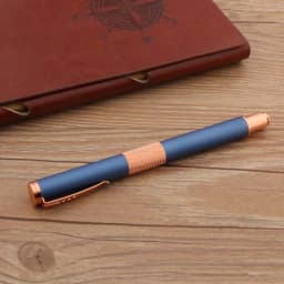 Luxury Metal Frosted Blue Rollerball Pen Write Switzerland Rose Golden Ball Point Pen Business Office School Supplies Writing