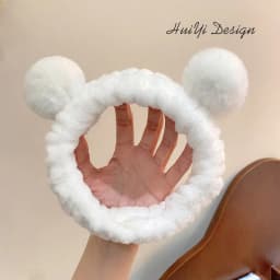 cute carrot Plush face wash hair band winter warm letter rabbit ear headbands fashion bow wide edge girl hair bands headdress