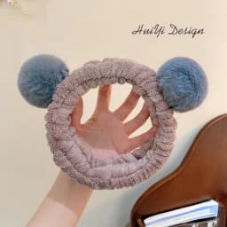 cute carrot Plush face wash hair band winter warm letter rabbit ear headbands fashion bow wide edge girl hair bands headdress