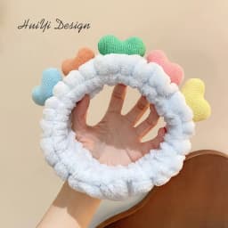 cute carrot Plush face wash hair band winter warm letter rabbit ear headbands fashion bow wide edge girl hair bands headdress
