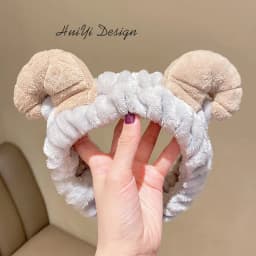cute carrot Plush face wash hair band winter warm letter rabbit ear headbands fashion bow wide edge girl hair bands headdress
