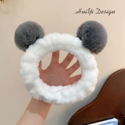 cute carrot Plush face wash hair band winter warm letter rabbit ear headbands fashion bow wide edge girl hair bands headdress