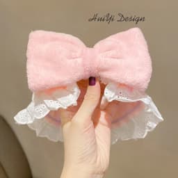 cute carrot Plush face wash hair band winter warm letter rabbit ear headbands fashion bow wide edge girl hair bands headdress