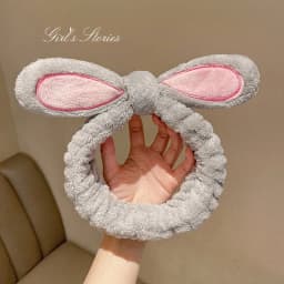cute carrot Plush face wash hair band winter warm letter rabbit ear headbands fashion bow wide edge girl hair bands headdress