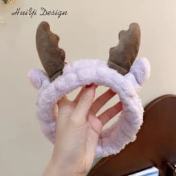 cute carrot Plush face wash hair band winter warm letter rabbit ear headbands fashion bow wide edge girl hair bands headdress
