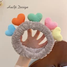 cute carrot Plush face wash hair band winter warm letter rabbit ear headbands fashion bow wide edge girl hair bands headdress