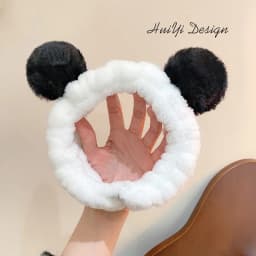 cute carrot Plush face wash hair band winter warm letter rabbit ear headbands fashion bow wide edge girl hair bands headdress