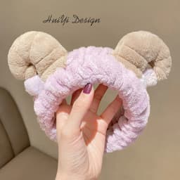 cute carrot Plush face wash hair band winter warm letter rabbit ear headbands fashion bow wide edge girl hair bands headdress