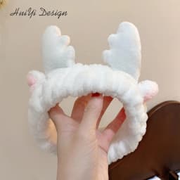 cute carrot Plush face wash hair band winter warm letter rabbit ear headbands fashion bow wide edge girl hair bands headdress
