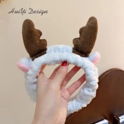 cute carrot Plush face wash hair band winter warm letter rabbit ear headbands fashion bow wide edge girl hair bands headdress