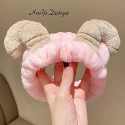cute carrot Plush face wash hair band winter warm letter rabbit ear headbands fashion bow wide edge girl hair bands headdress