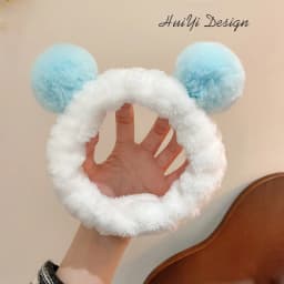 cute carrot Plush face wash hair band winter warm letter rabbit ear headbands fashion bow wide edge girl hair bands headdress
